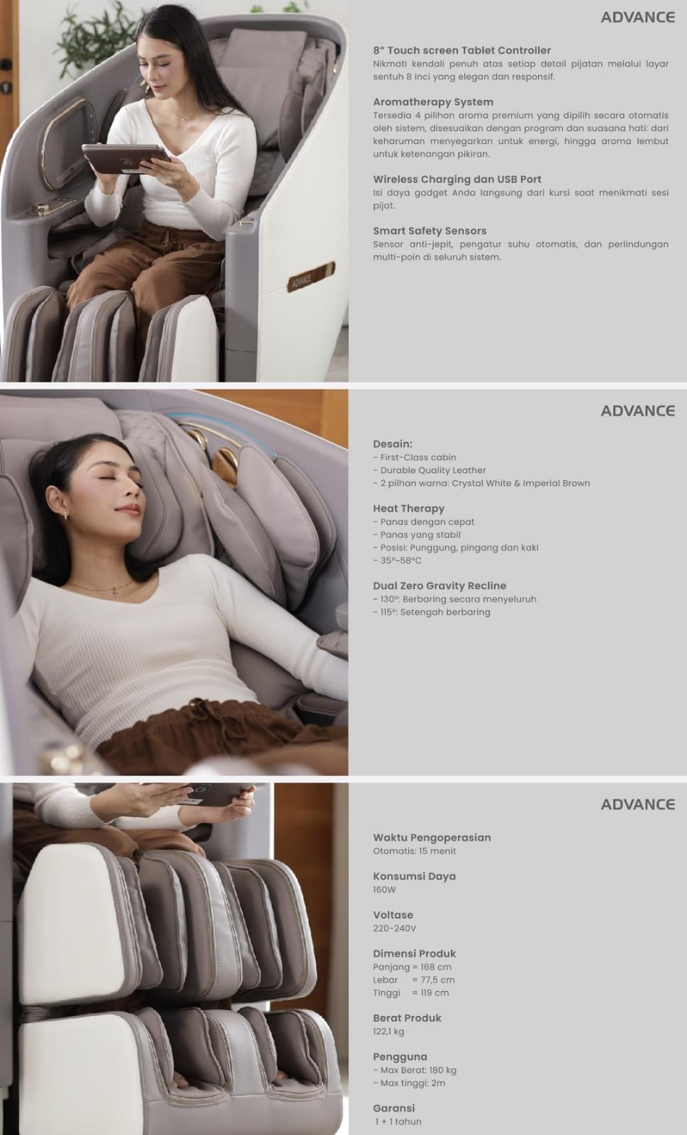 KURSI PIJAT AMARI SIGNATURE FREE LIVA CHAIR - Gambar 12