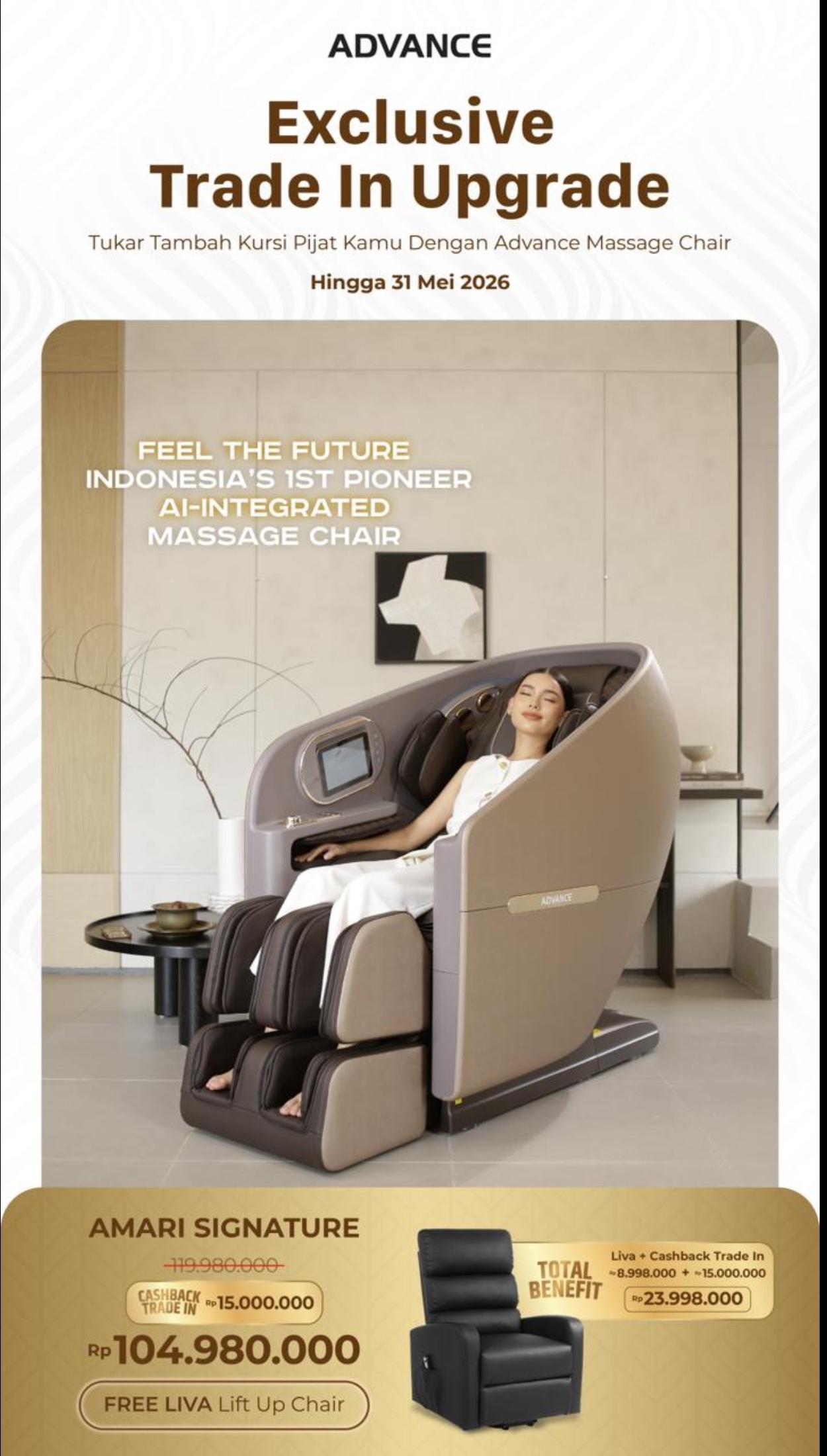KURSI PIJAT AMARI SIGNATURE FREE LIVA CHAIR