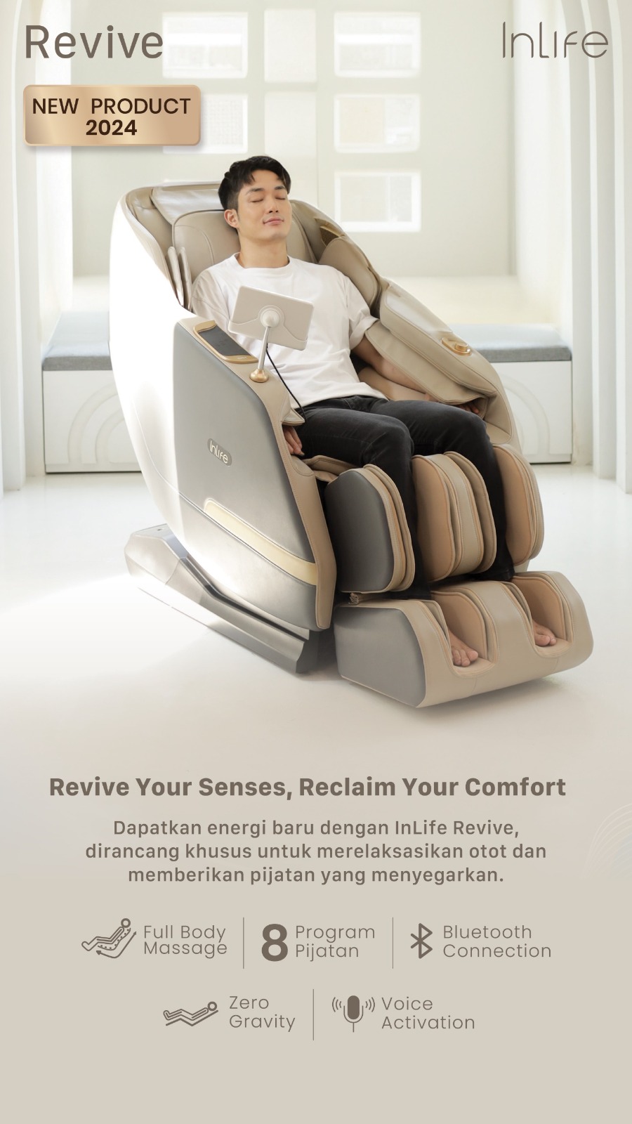 KURSI PIJAT INLIFE REVIVE ADVANCE FREE BLISS - Gambar 7